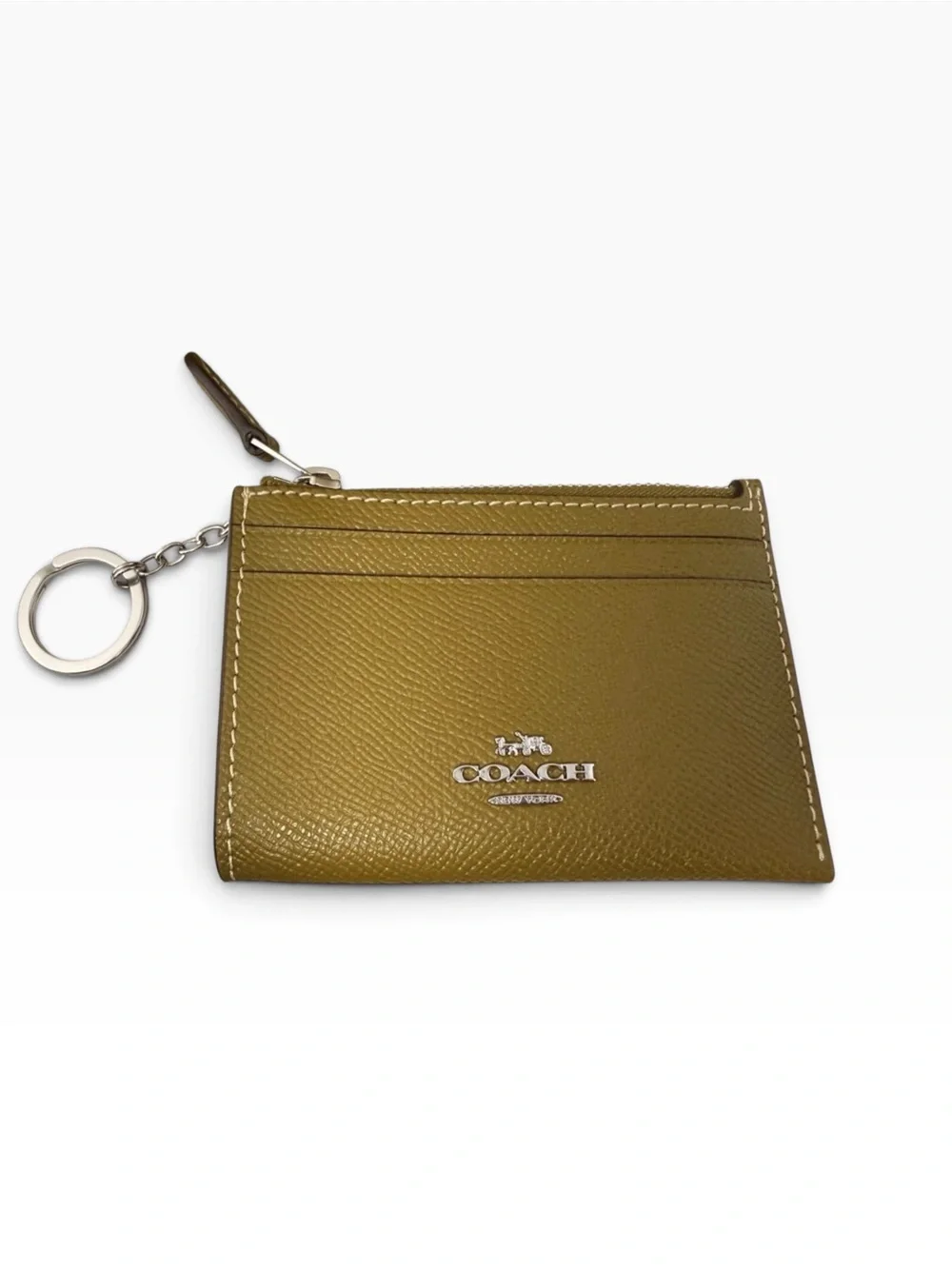Coach Men’s/Women’s Mustard Leather Crossbody with Black Strap and Card Case